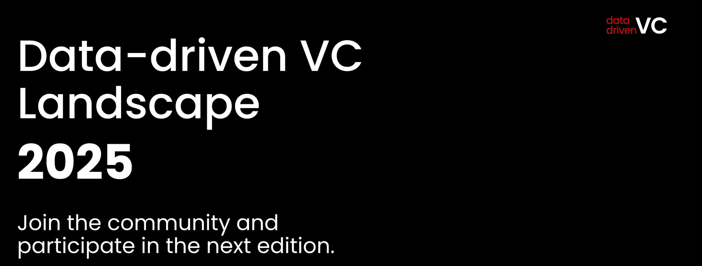 Participate in the Data-driven VC Landscape 2025